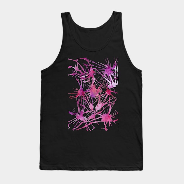 Violet Splash Doodle Tank Top by Red Wolf